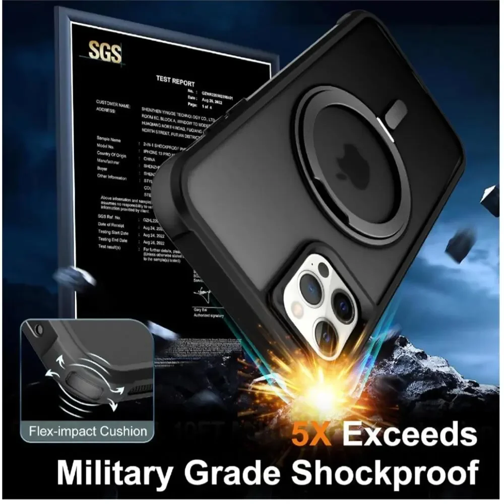 360° Magnetic Swivel Ring for iPhone 12 pro max case, Built-in Metal Stand - Picture 4 of 6